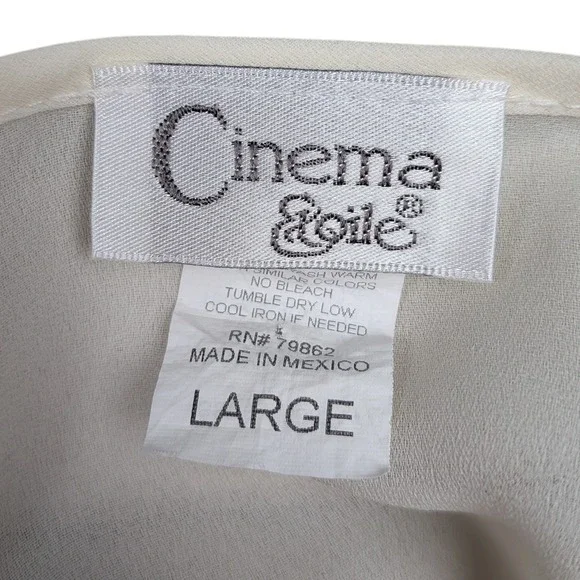 Cinema‎ Etoile Peignoir and Tank Top Women Large Cream White Cover Up Lingerie - Picture 13 of 16